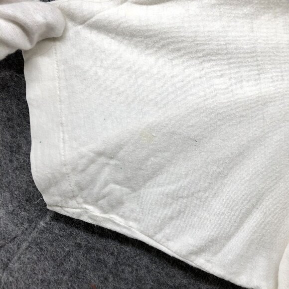 VTG T Shirt Zodiac Graphic Astrology Womens L Cut Off Cropped White Horoscope - Picture 4 of 12